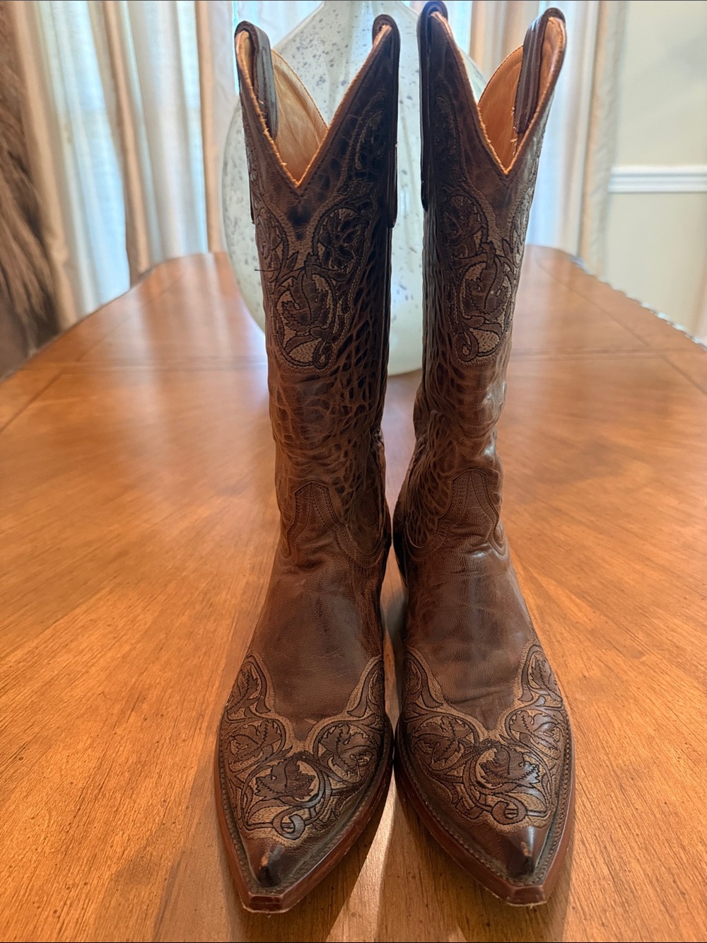 Old Gringo Brown Embroidered Western Cowboy Boots